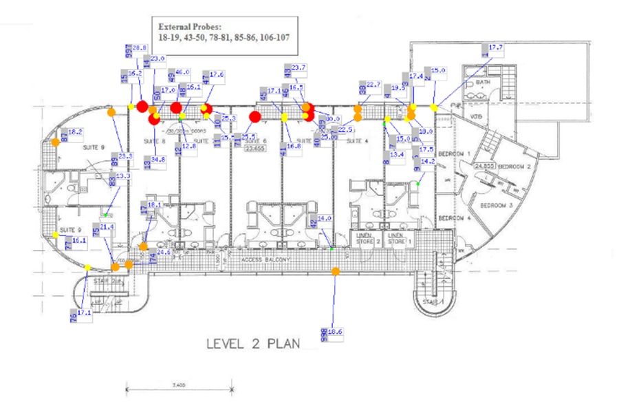 For Property Managers Moisture Probes show where maintenance is needed